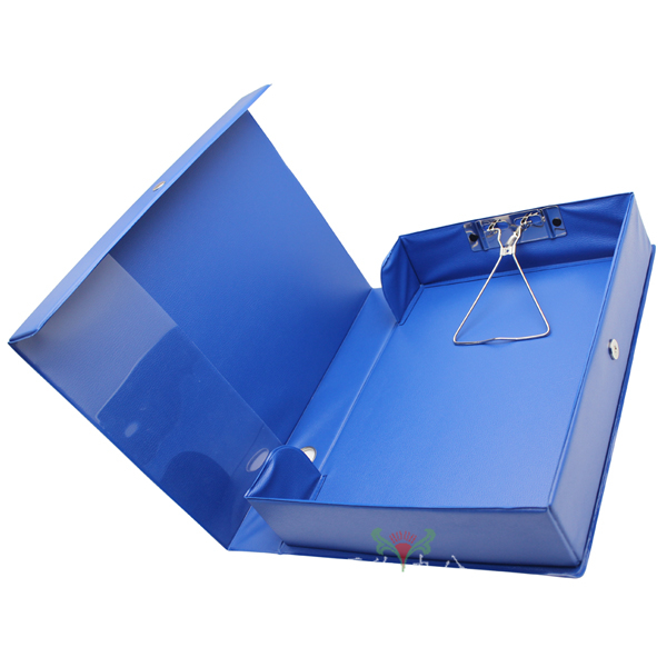 旭帆2寸塑料带夹档案盒A515P 蓝色-2