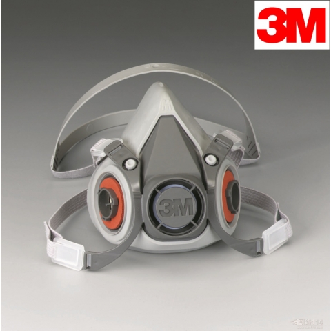 3M 6100 半面型防护面罩(小号)呼吸防护脸罩-6
