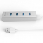 奥睿科高速USB3.0扩展HUB集线器H4013-U3  银色1米线-2