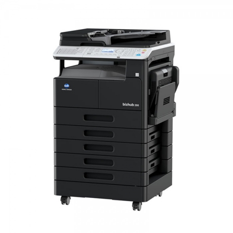 柯尼卡美能达B266黑白复印机（主机+双面自动送稿器+网卡+双面器+张二纸盒+工作台）（双纸盒版）-6