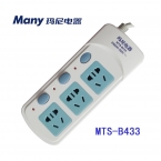 玛尼排插三位三开MTS-B433国标1.8m-4