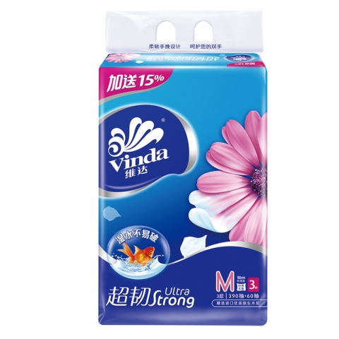 维达(Vinda)抽取式面巾纸V2182  3包/提  16提/箱-6