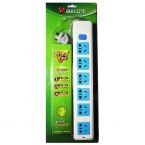 公牛6位1开单排插座3米线2500W-1