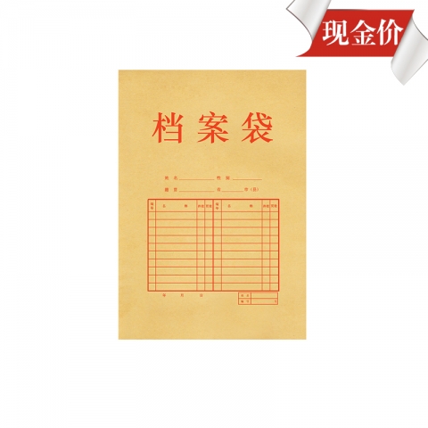 得力5953牛皮纸档案袋  中厚10个/包-6