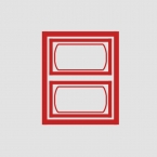 可得优红边标贴纸ZR2227-2/220*270mm  350个/包-1