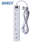 宝克插座四位一开K614UK  （带双USB）3m-2