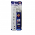 宝克插座四位一开K614UK  （带双USB）3m-1