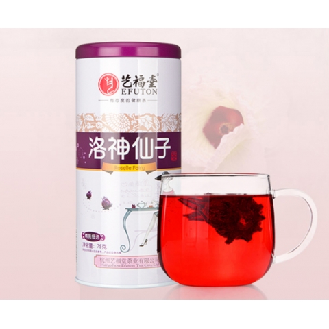 艺福堂 茶叶 花茶花草茶 洛神花茶玫瑰茄茶干花果茶 75g-6