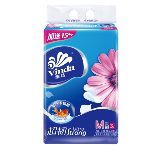 维达(Vinda)抽取式面巾纸V2182  3包/提  16...