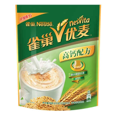 雀巢(Nestle) 优麦麦片 高钙 早餐冲饮 袋装600g-6