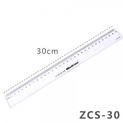 KW(可得优) 透明塑料直尺 ZCS-30 30cm