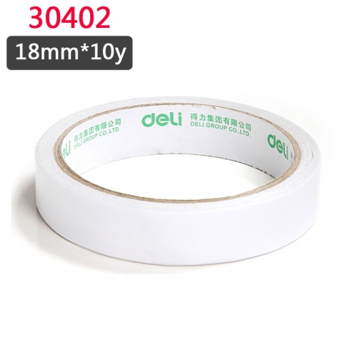 得力30402棉纸双面胶带18mm*10y 16卷/筒-6