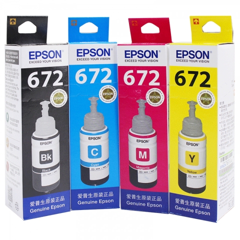 爱普生T6721/2/3/4/670249E墨水 黑 蓝 红 黄/适用于爱普生原厂连供打印机-6