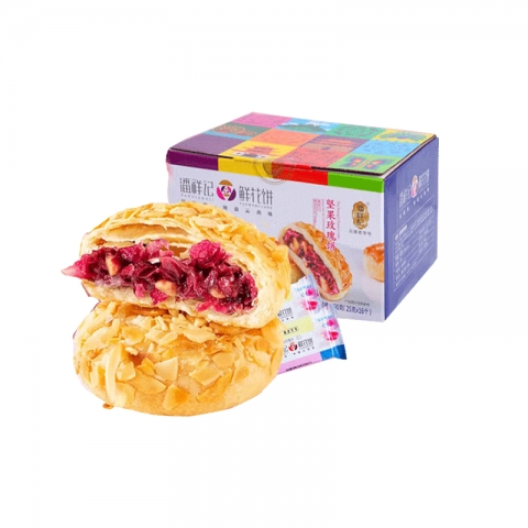 赠品；潘祥记-坚果玫瑰鲜花饼--25gx16枚-6