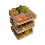 赠品：火锅配菜盘分格多层旋转托盘-1