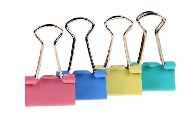 台湾kw(可得优) 彩色长尾夹(41mm)dc-41j24 24个装